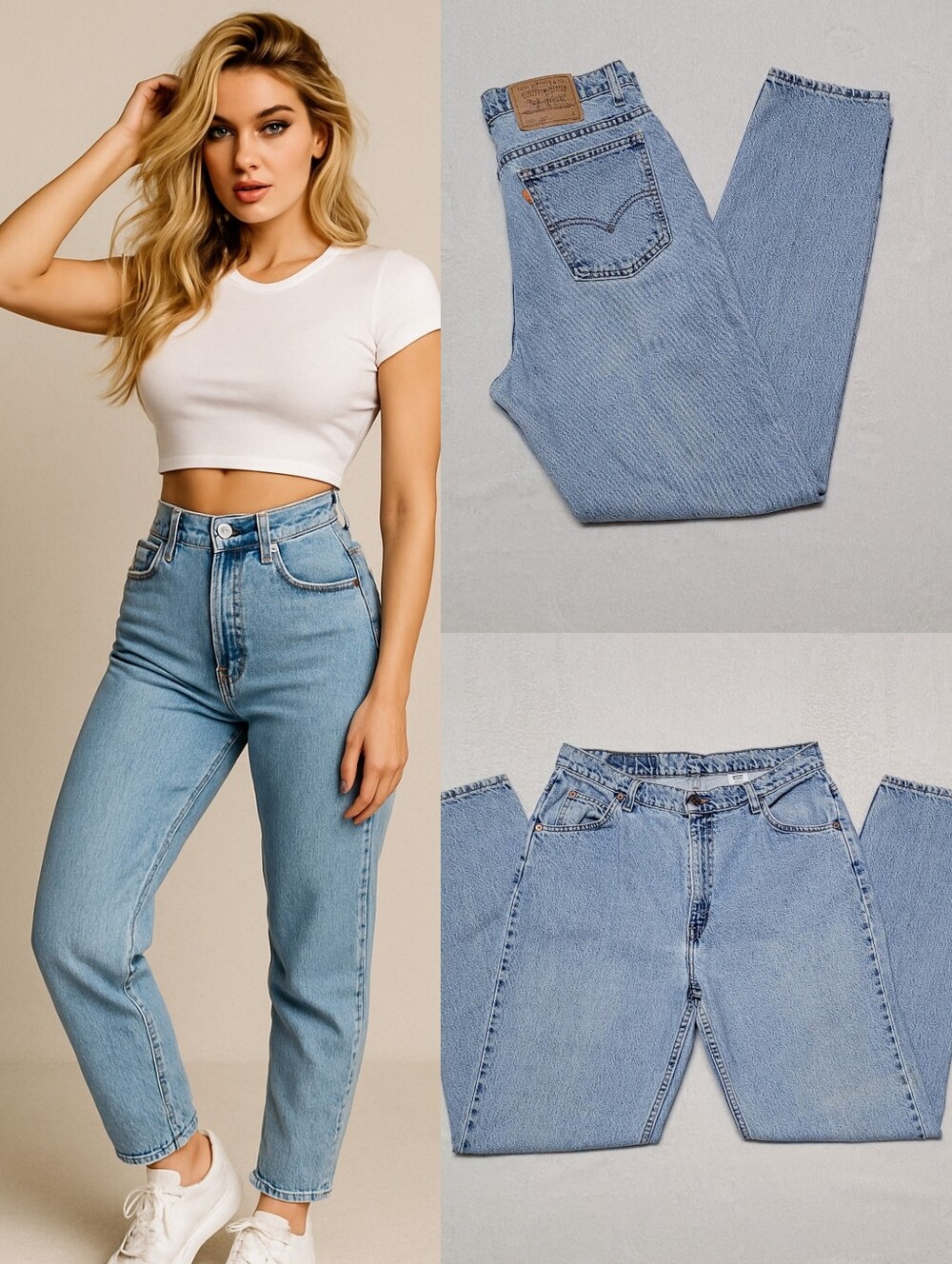Rare Vintage 90s Levi's 912 Orange Tab Slim Fit Tapered Leg High Waisted Jeans